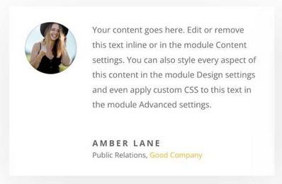 Testimonials mit DIVI